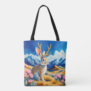 Tote Bag Livre de toile de la légende du mythe de Jackalope