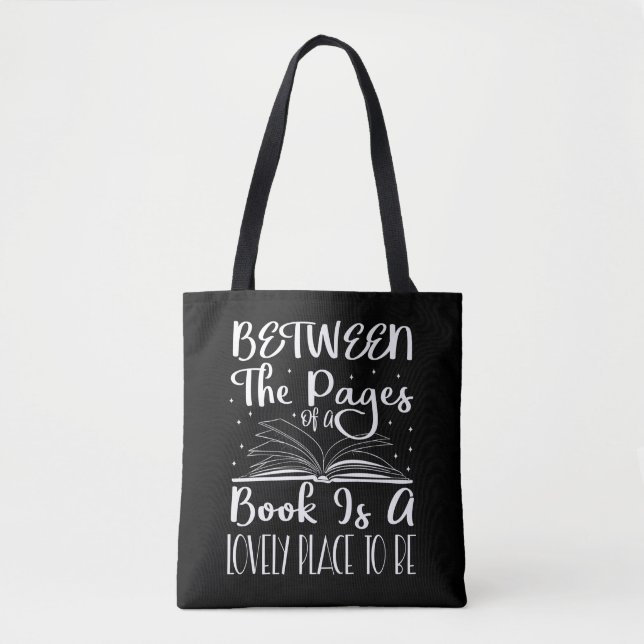 Tote Bag Livre Lover Bookworm Nerd Literarian Librarian Gif (Devant)