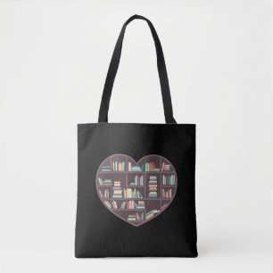 Tote Bag Livre Lover Heart Shape Reading Club Librairie Liv
