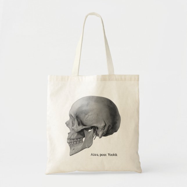 Tote Bag Livre pauvre fourre-tout de Yorick de crâne de (Devant)
