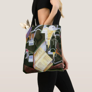 Tote Bag Livre, Pipe et Lunettes, Juan Gris, Cubisme Vintag