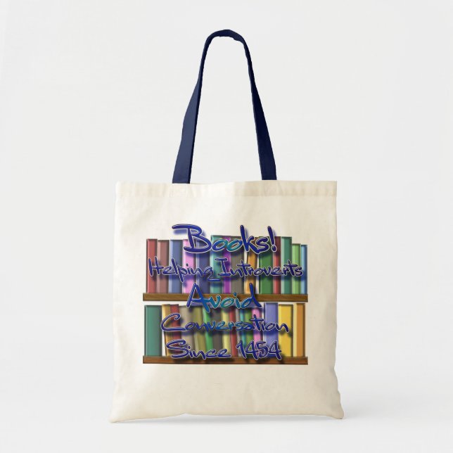 Tote Bag Livres aidant les introvertis. (Devant)
