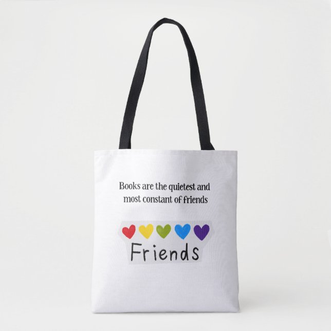 Tote Bag Livres Amis Constants les Plus Silencieux Typ (Devant)