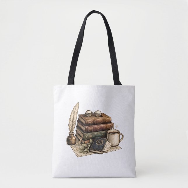 Tote Bag Livres Anciens & Coin de Lecture Cozy |  (Devant)