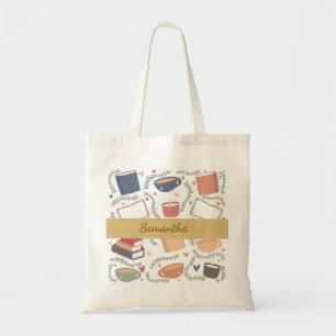 Tote Bag Livres, Bougies Et Thé