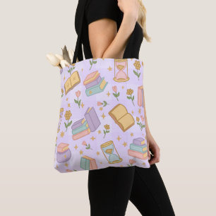 Tote Bag Livres de Magie Violette Fille Mignonne Sorcière L