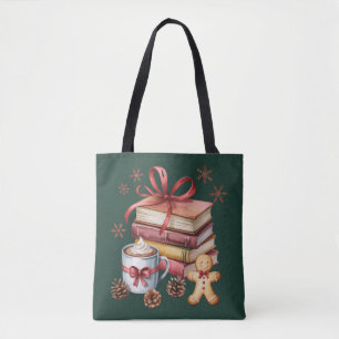 Tote Bag Livres de Noël Livres de pain d'épice Livre de cac