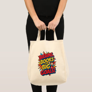 Tote Bag Livres du cerveau et grands objectifs - Amusants R
