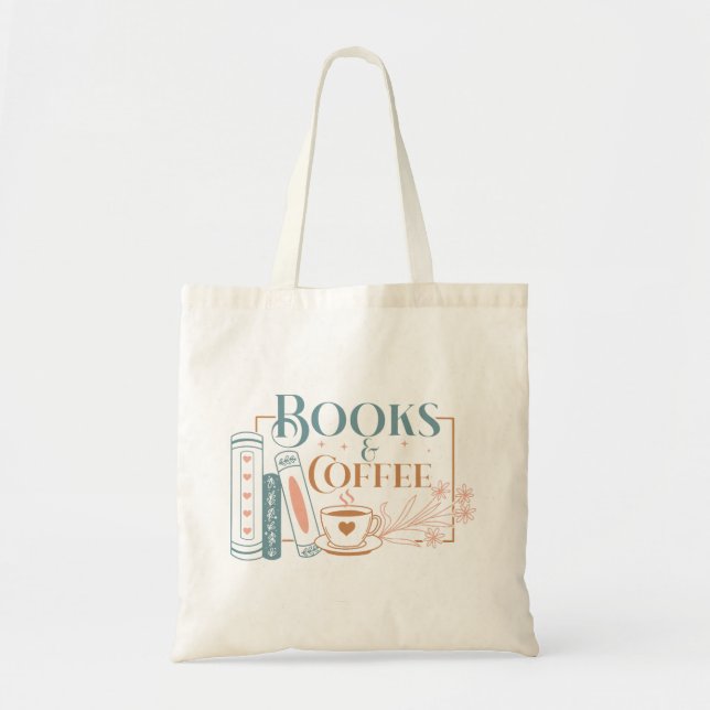 Tote Bag Livres Et Café (Devant)