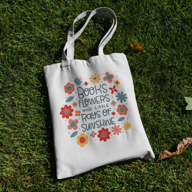 Tote Bag Livres Et Fleurs (Créateur téléchargé)