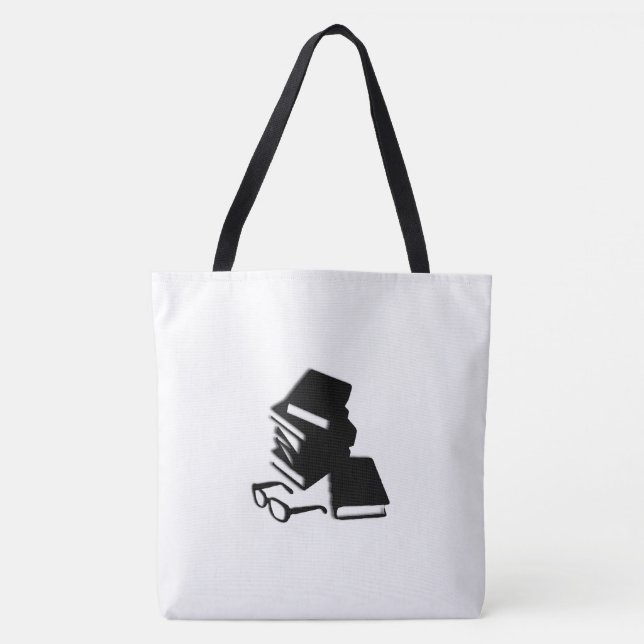 Tote Bag Livres et Lunettes (Devant)