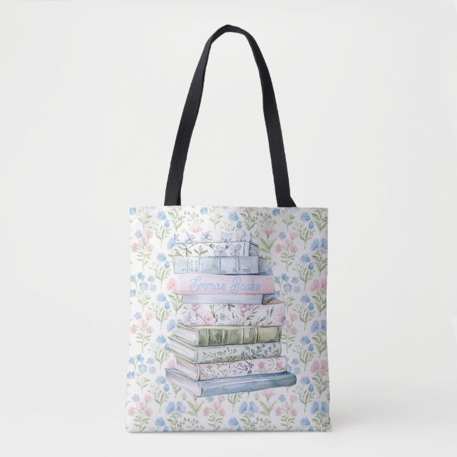 Tote Bag Livres Pastel  (Devant)