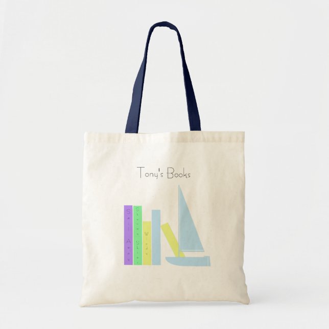 Tote Bag Livres pour enfants et voilier de jouets (Devant)