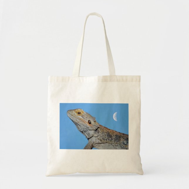 Tote Bag Lizard gris et demi-lune (Devant)