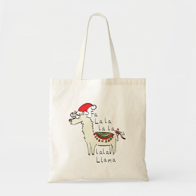Tote Bag Llama Cute Funky Noël Vacances Enfants (Devant)