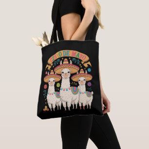 Tote Bag Llama Funny Cinco De Mayo Fête