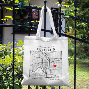 Tote Bag Localisateur d'amour Portland Accueil du Mariage