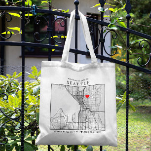 Tote Bag Localisateur d'amour Seattle MARIAGE