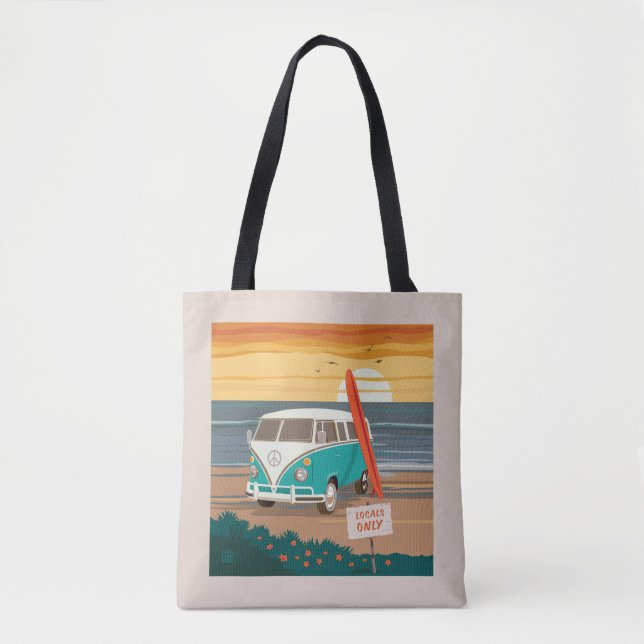 Tote Bag Locaux uniquement | VW Surf Van (Devant)
