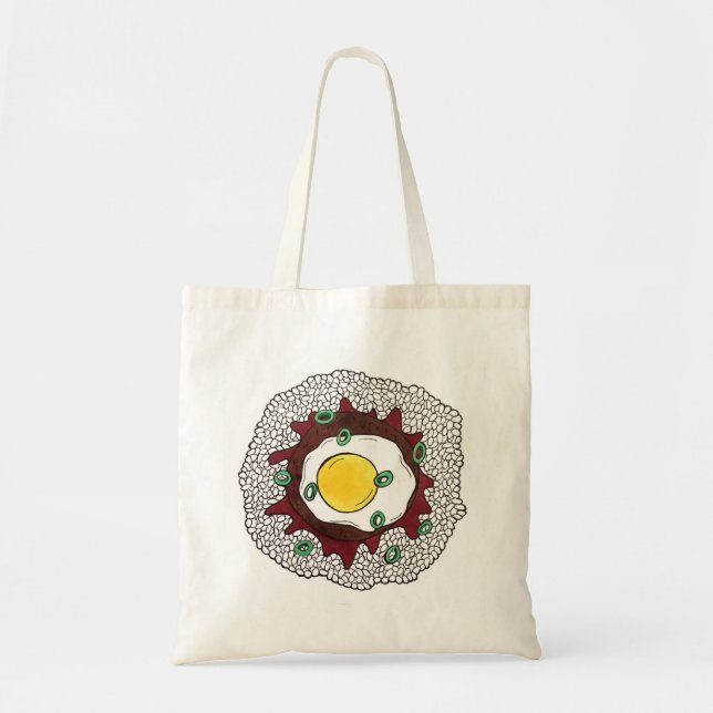 Tote Bag Loco Moco Cuisine hawaïenne Nourriture Riz Hamburg (Devant)