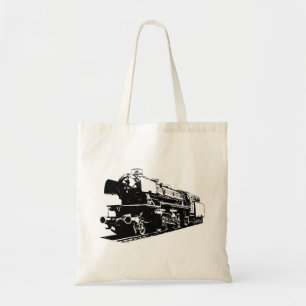 Tote Bag Locomotive à vapeur - Contraste élevé
