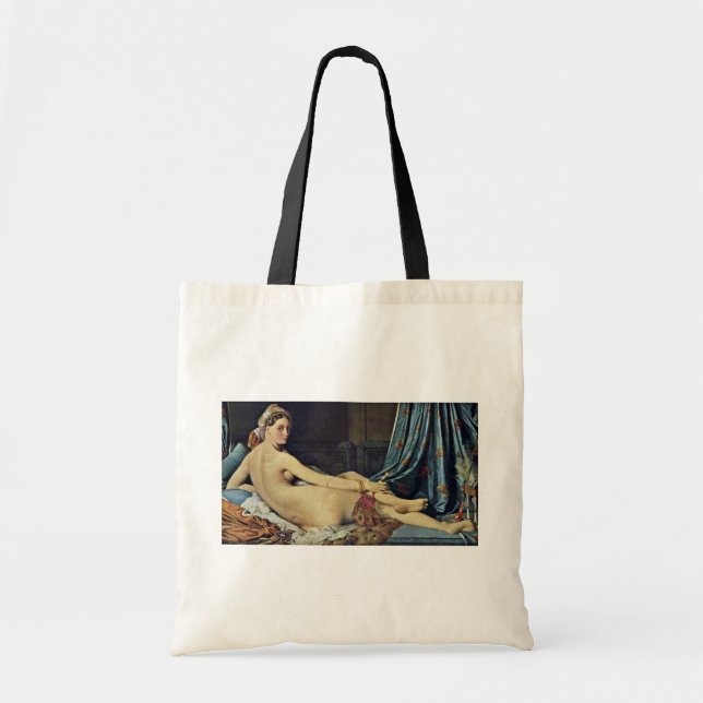 Tote Bag L'Odalisque grand, par Ingres Jean Auguste Domin (Devant)