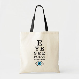 Tote Bag L'oeil drôle de calembour d'optométrie voient