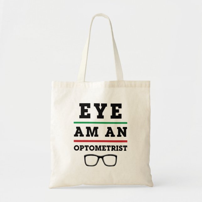 Tote Bag L'oeil est un optométriste drôle d'optométrie (Devant)