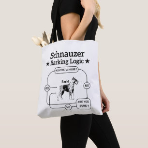Tote Bag Logique d'aboiement de Schnauzer Chien cool Amour 
