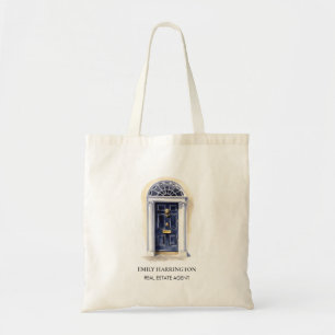 Tote Bag Logo aquarelle porte Navy Agent immobilier