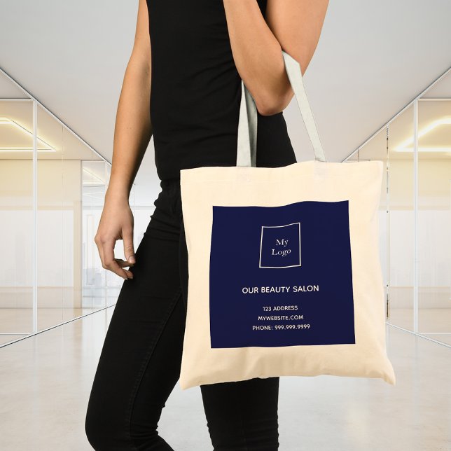 Tote Bag logo commercial bleu marine (Créateur téléchargé)