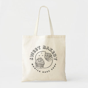 Tote Bag Logo de boulangerie sucrée vintage