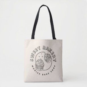 Tote Bag Logo de boulangerie sucrée vintage