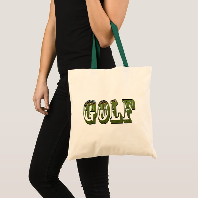 Tote Bag Logo de dimension golf vert, (Devant (produit))