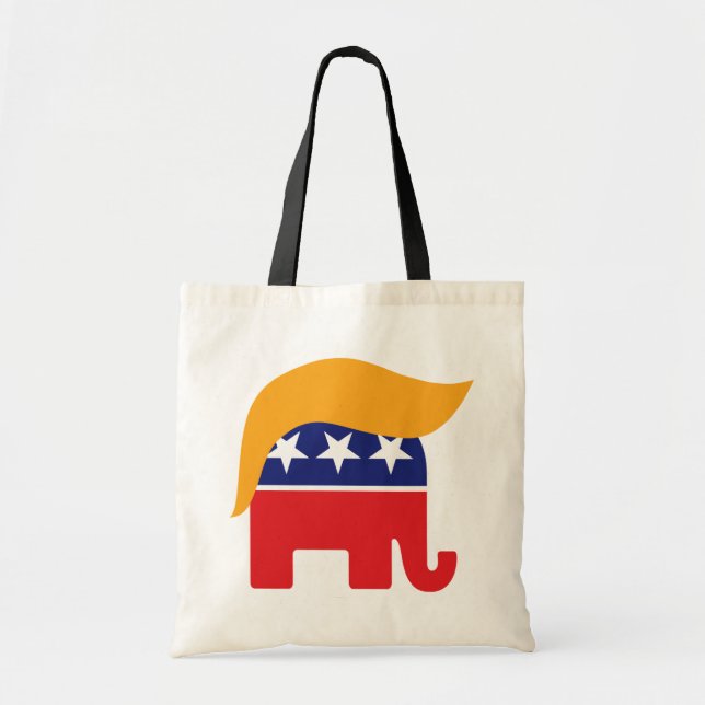 Tote Bag Logo de Donald Trump Hair GOP Elephant (Devant)