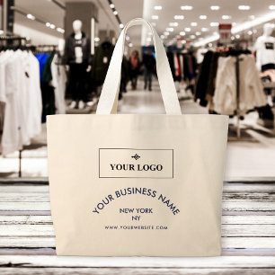 Tote Bag Logo de la Marine Chic Nom d'entreprise Site Web p