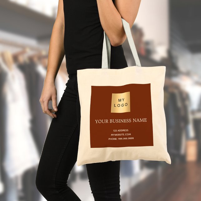 Tote Bag logo de l'entreprise de rouille Brown (Créateur téléchargé)