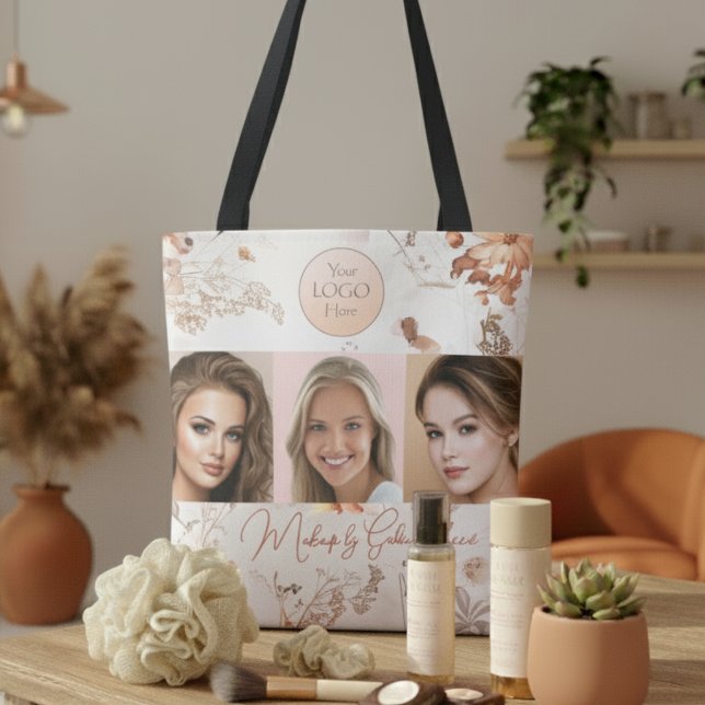 Tote Bag Logo de studio de maquillage photo avec écriture à (Créateur téléchargé)