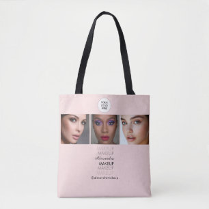 Tote Bag Logo de studio de maquillage photo en écriture ros