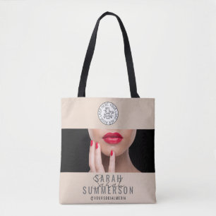 Tote Bag Logo de Studio de Salon de Manucure pour les Résea