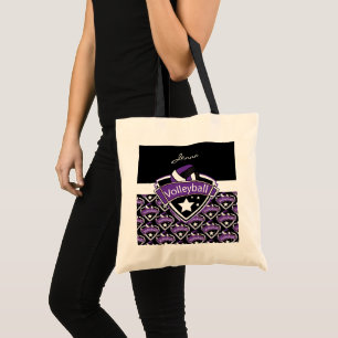 Tote Bag Logo de volley-ball en violet