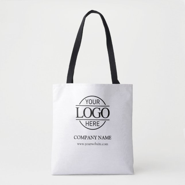 Tote Bag Logo d'entreprise Black & White Promotion (Devant)