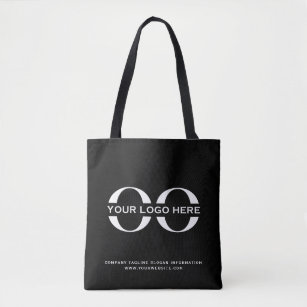 Tote Bag Logo d'entreprise Entreprise Promotionnel Noir