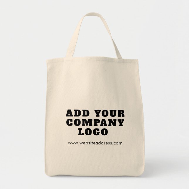 Tote Bag Logo d'entreprise moderne Simple Employé personnal (Devant)