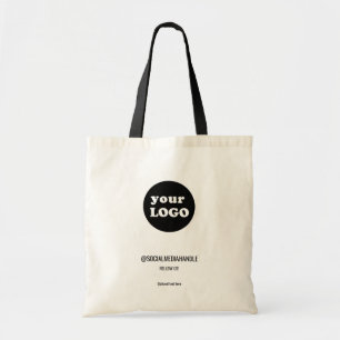 Tote Bag Logo d'entreprise personnalisé minimaliste noir et