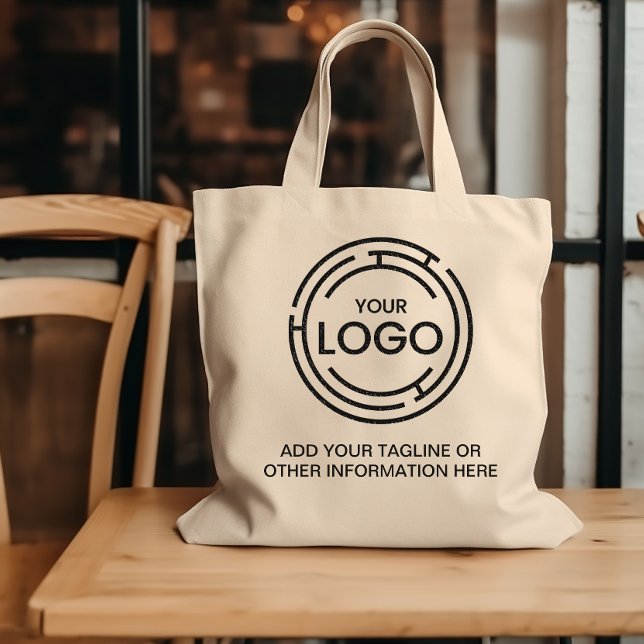Tote Bag Logo d'entreprise personnalisé promotionnel (Customized tote bag with your logo and tagline)