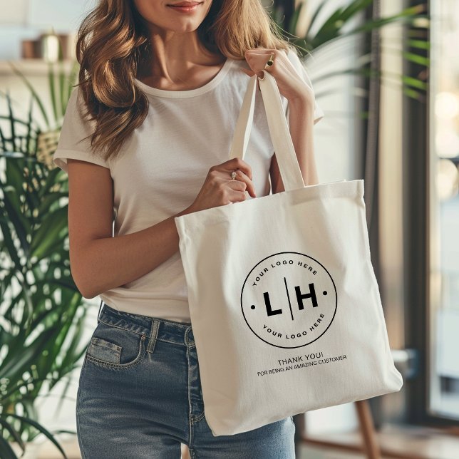 Tote Bag Logo d'entreprise personnalisé promotionnel (Custom Logo Business Tote Bag by MINTIC DESIGN STUDIO)