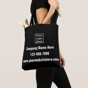 Tote Bag Logo d'entreprise Téléphone Site Web Contact Info 
