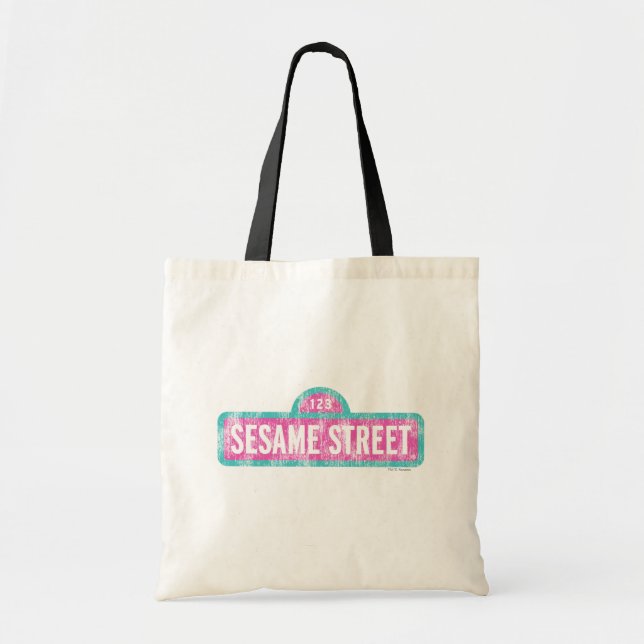 Tote Bag Logo des signes rose sésame Street (Devant)