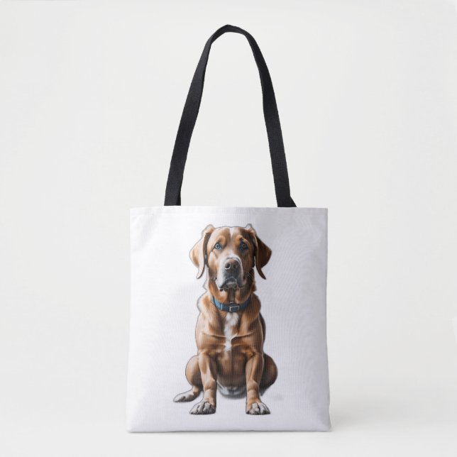 Tote Bag logo design t-shirt chien (Devant)
